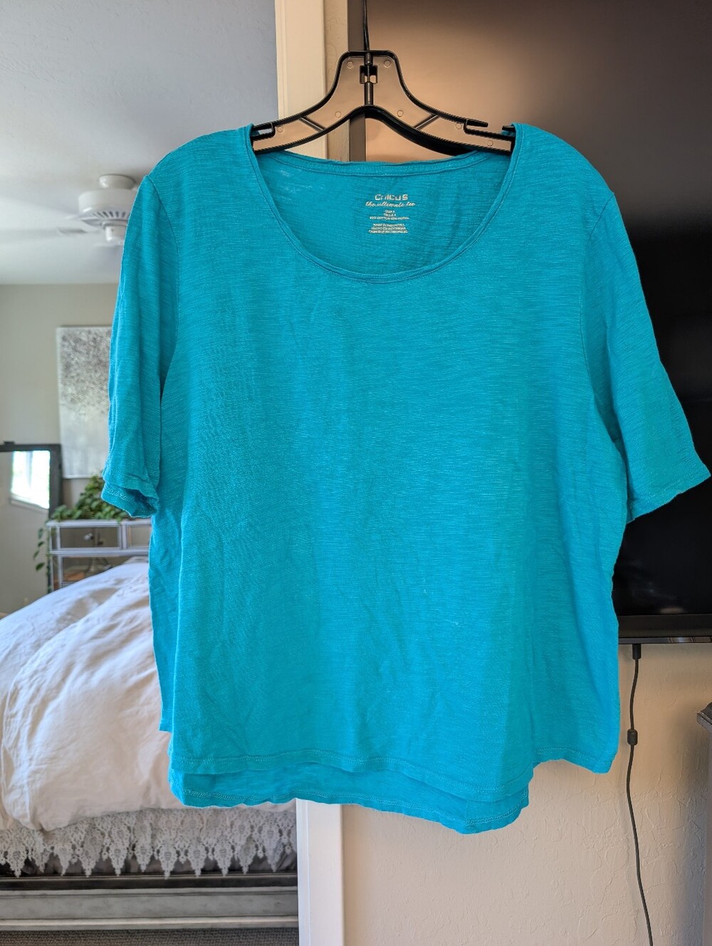 Chico's Turquoise The Ultimate Tee T-Shirt - XL